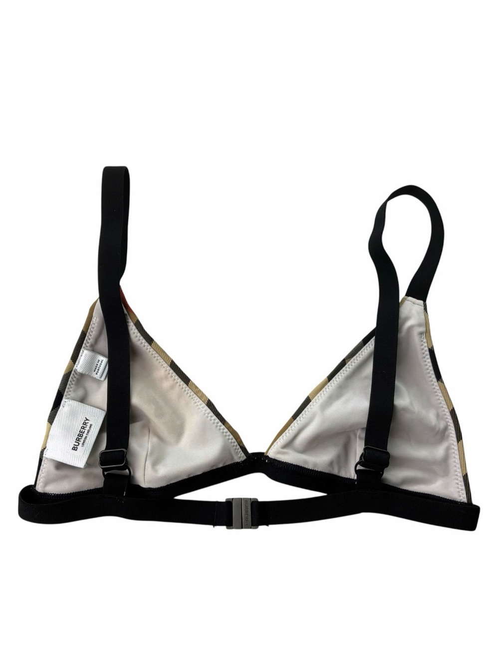 Burberry Check Triangle bikini top AUTHENTIC Medium - Picture 2 of 6